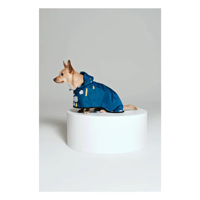 Wasserdichter Hundeumhang Japanese Blossom | Blau