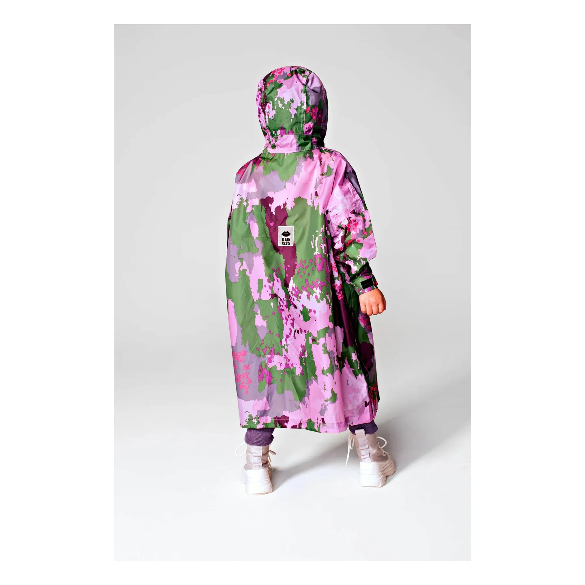 Cape Imperméable Digi Spring Camo - Collection Enfant | Violet- Image produit n°2