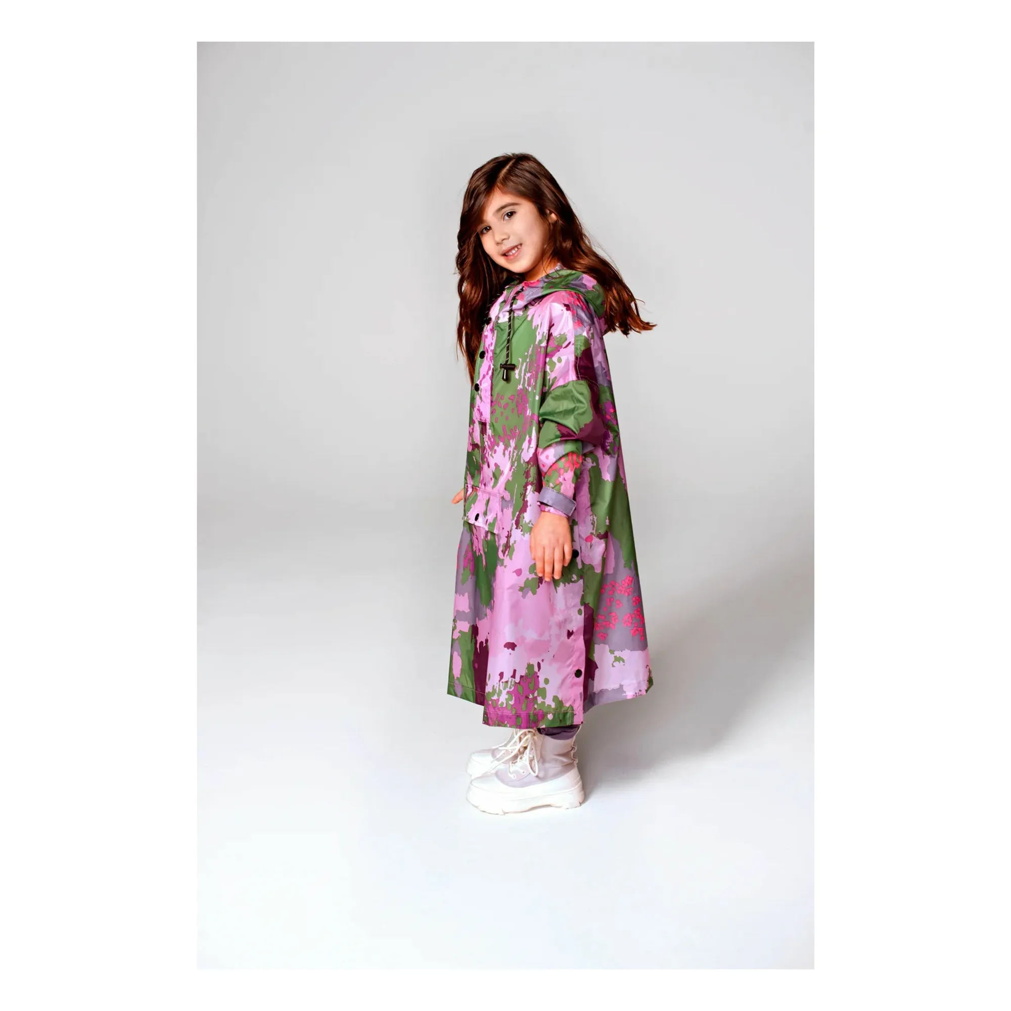 Cape Imperméable Digi Spring Camo - Collection Enfant | Violet- Image produit n°1