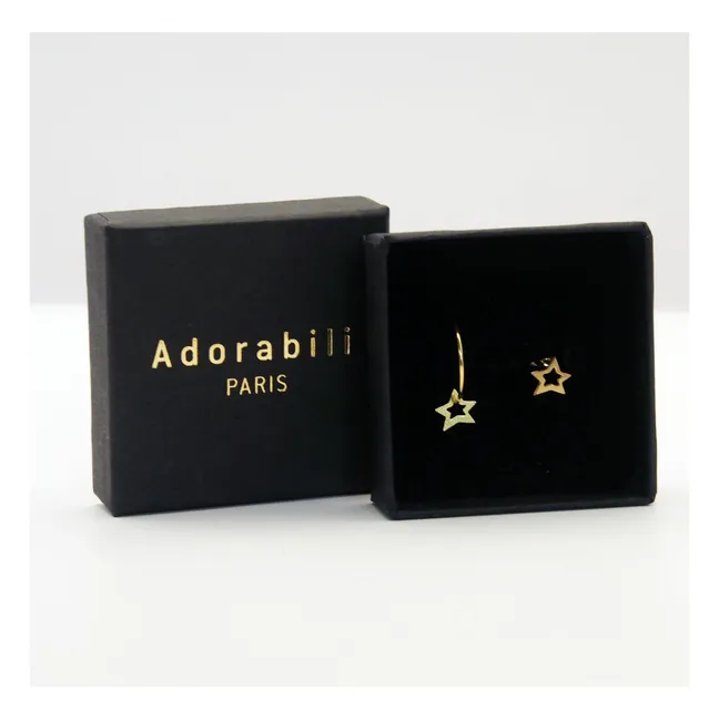 Boucles d'Oreilles Duo Elise Big Star | Doré