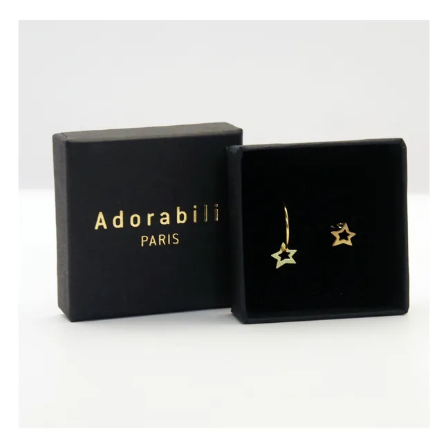 Pendientes Elise Big Star Duo | Dorado
