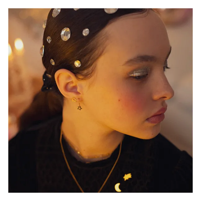 Boucles d'Oreilles Duo Elise Big Star | Doré