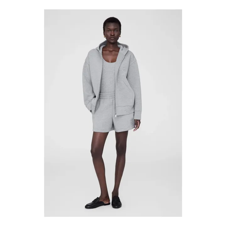 Sweat Bond Zippé Monogramme | Gris chiné- Image produit n°0
