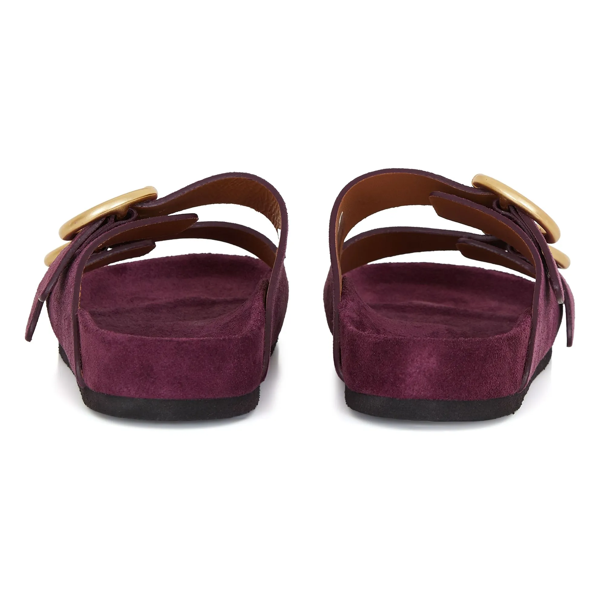 Mules n°62 Suède | Aubergine- Image produit n°3