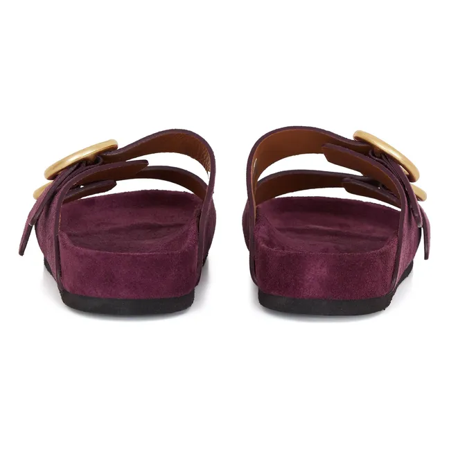 Mules n°62 Suède | Aubergine