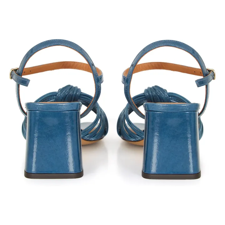 Sandales n°640 Cuir Vernis | Denim- Image produit n°3
