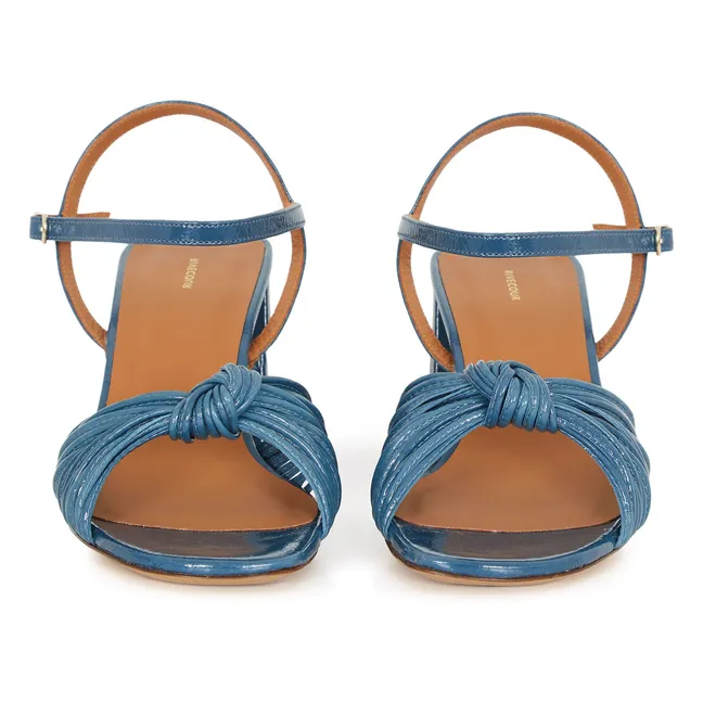 Sandales n°640 Cuir Vernis | Denim