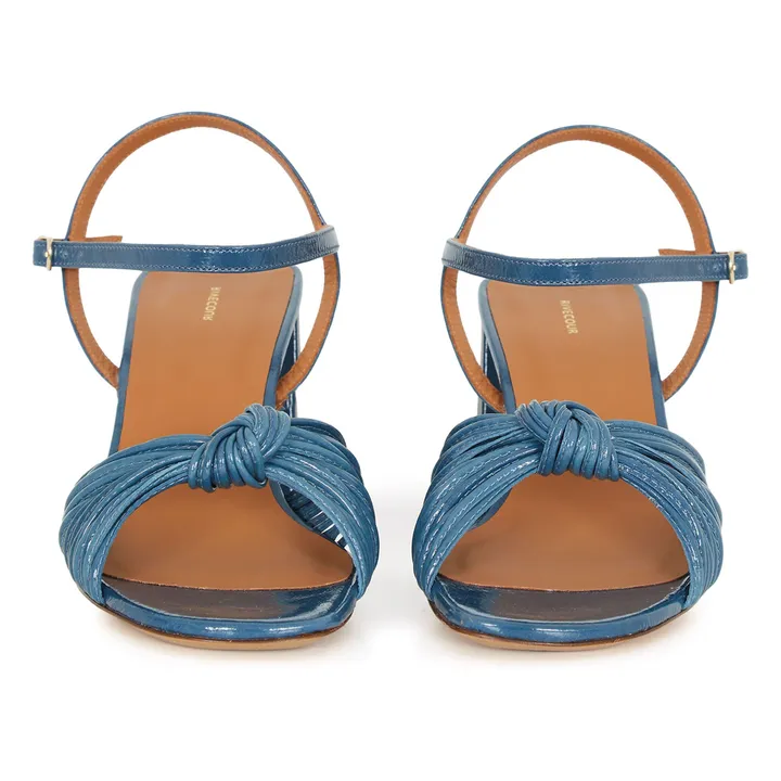 Sandales n°640 Cuir Vernis | Denim- Image produit n°2