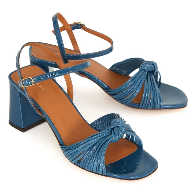 Sandales n°640 Cuir Vernis | Denim