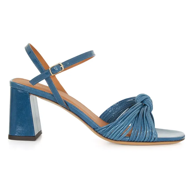Sandales n°640 Cuir Vernis | Denim