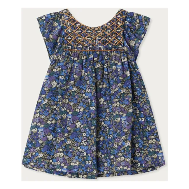 Kleid Cadelili Liberty Bio-Baumwolle | Nachtblau