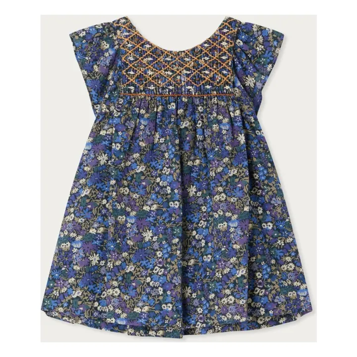 Robe Cadelili Liberty Coton Bio | Bleu nuit- Image produit n°3