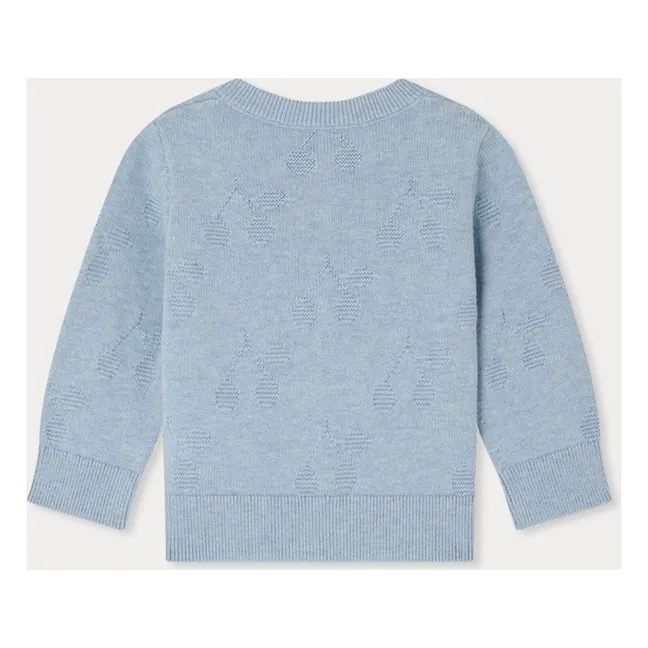Rebeca de algodón orgánico Teyana | Azul Gris