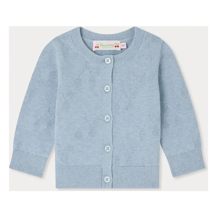 Strickjacke Teyana aus Bio-Baumwolle | Graublau- Produktbild Nr. 3