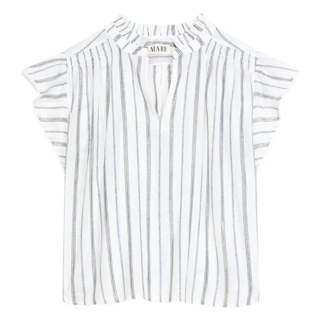 Alma Stripes blouse | Ecru