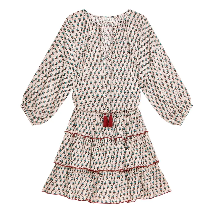 Robe Devi Imprimée | Ecru- Image produit n°0