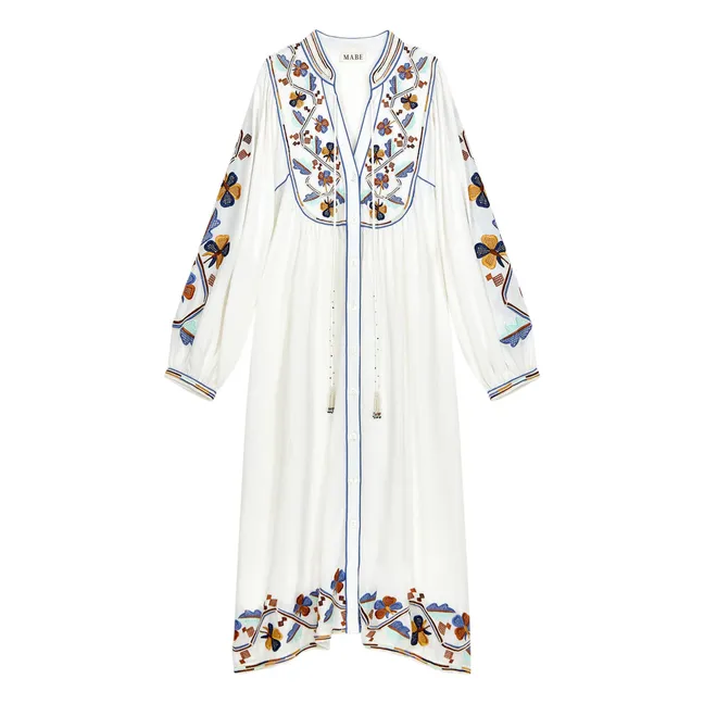 Vestido bordado Arielle | Blanco