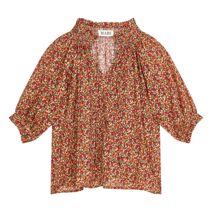 Blouse Laney Imprimée | Rouge- Image produit n°0