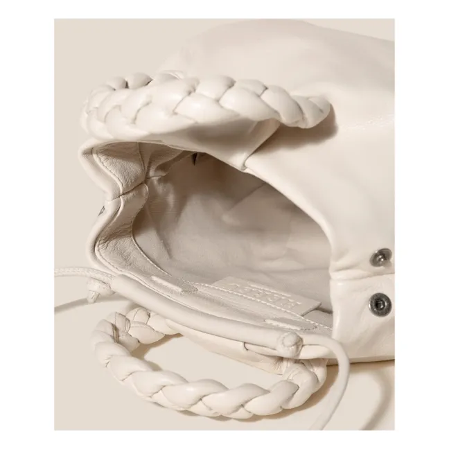 Borsa bomber morbida e lucida | Crema
