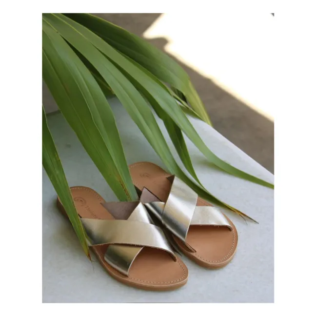 Mules Gaelle Métallisées | Doré