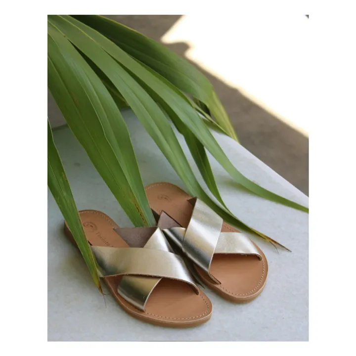 Mules Gaelle Métallisées | Doré- Image produit n°1