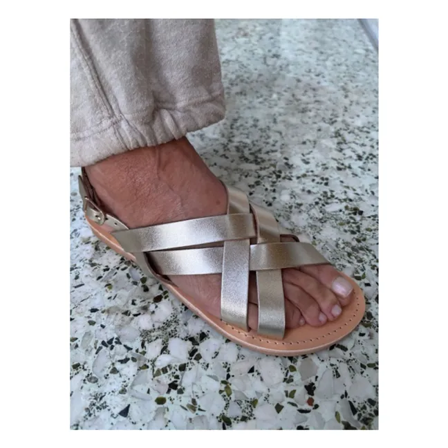 Sandalen Rom Metallic | Gold