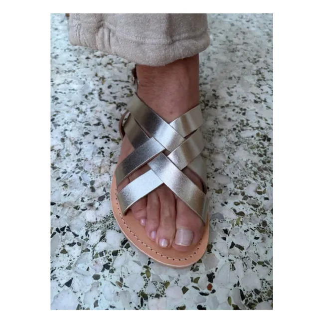 Sandalen Rom Metallic | Gold
