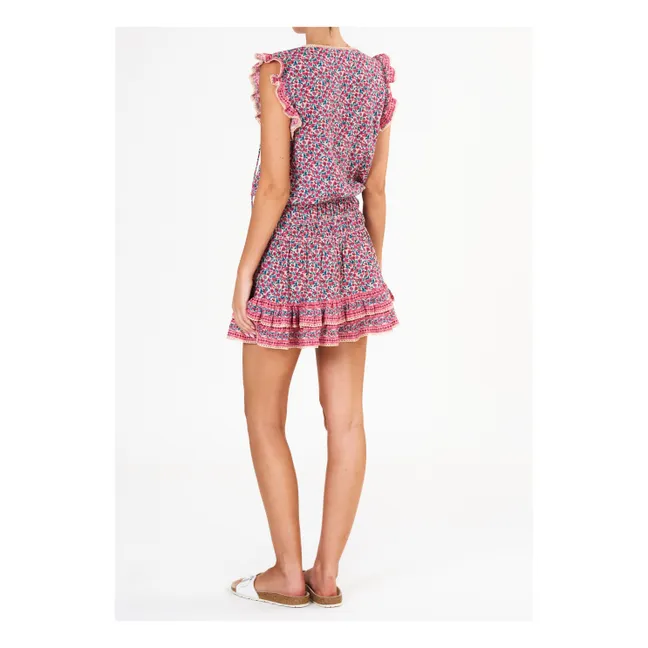 Printed Ruffle Dress | Pink