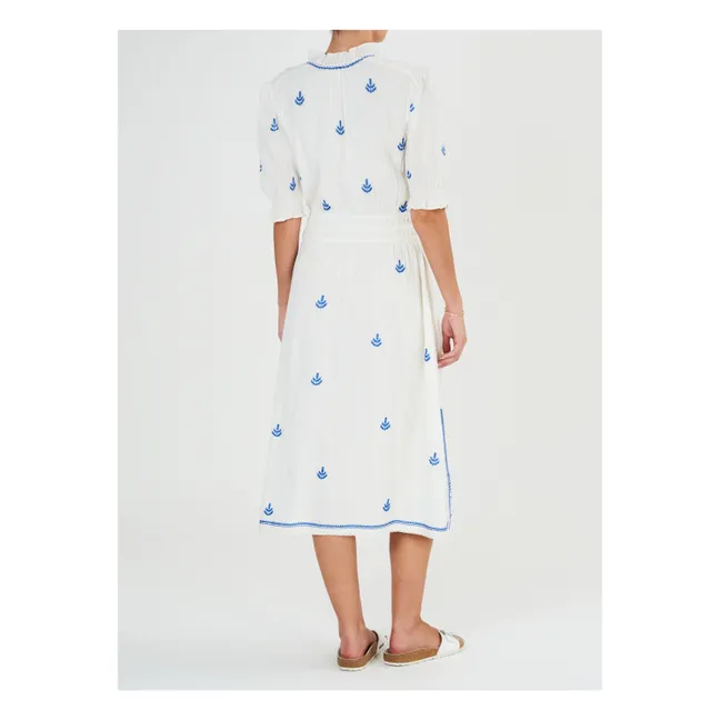 Edra Embroidered Dress | Blue