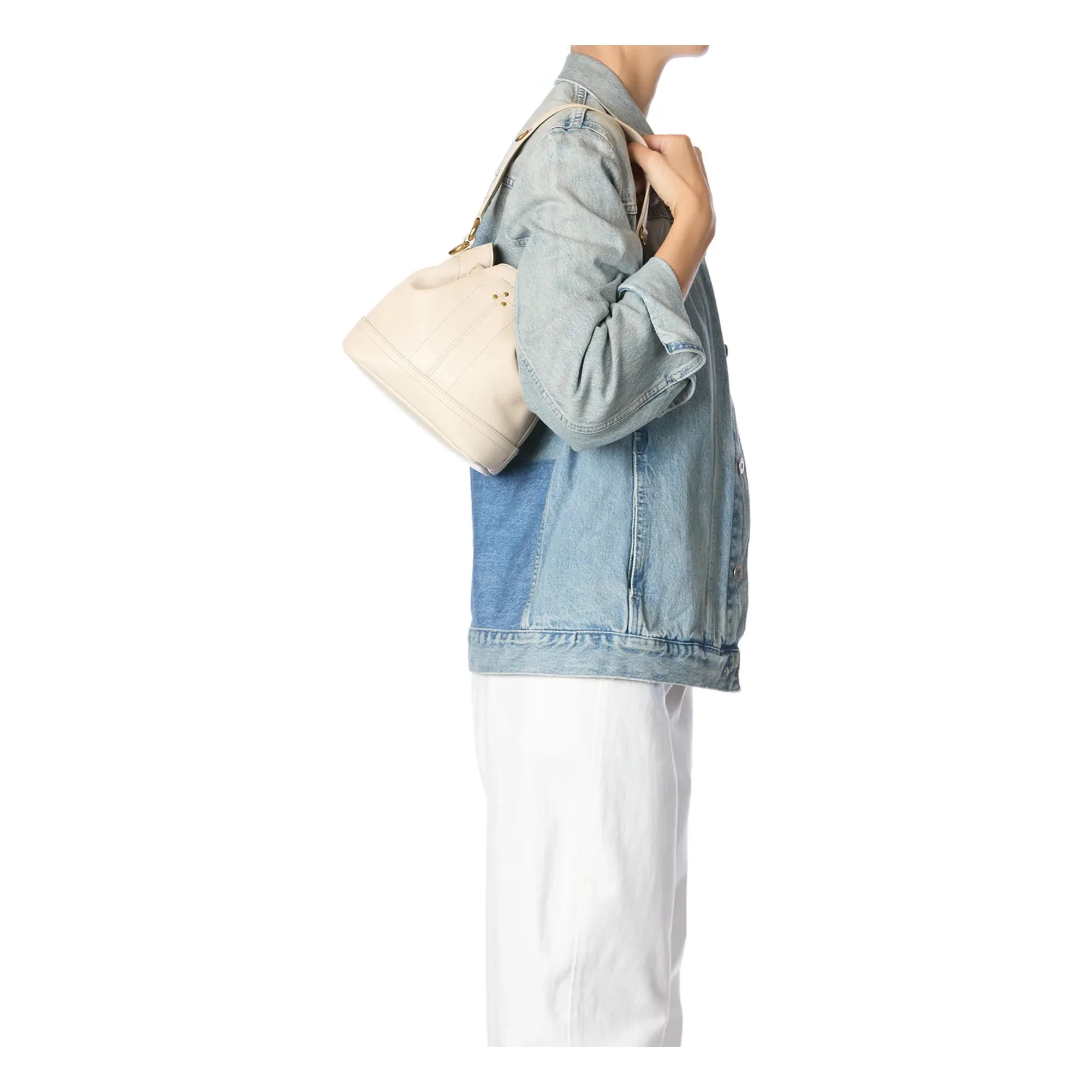 Sac Ben S Chèvre Grainé | Ecru- Image produit n°2