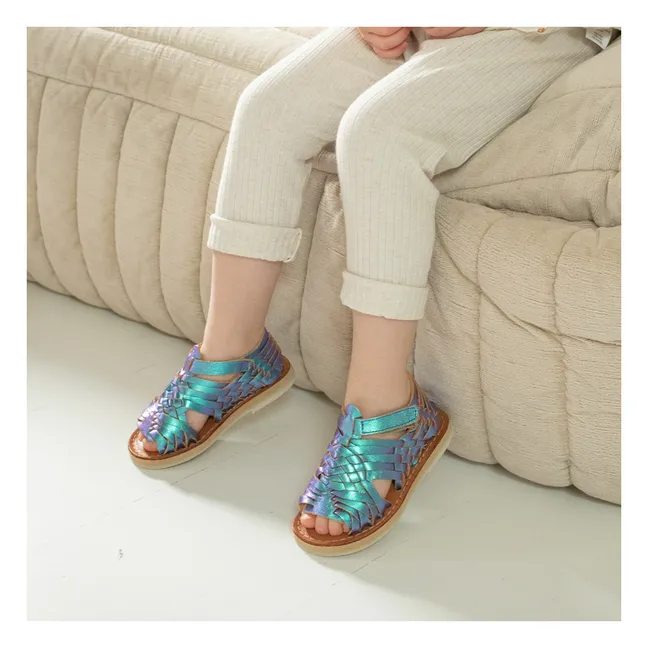 Sandalita Mermaid-Metallic-Sandalen | Türkis