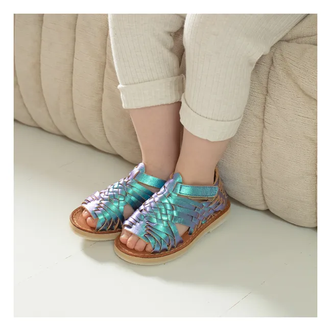 Sandalita Mermaid-Metallic-Sandalen | Türkis