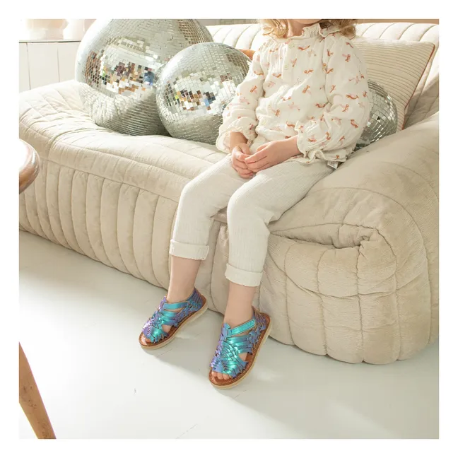 Sandalita Mermaid-Metallic-Sandalen | Türkis
