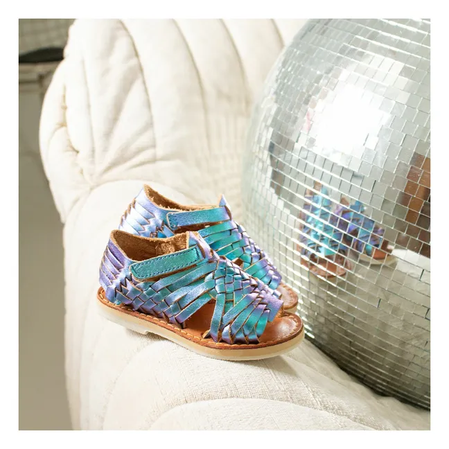 Sandalita Mermaid-Metallic-Sandalen | Türkis