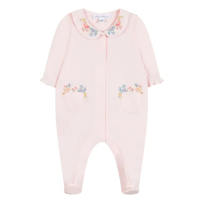 Bestickter Pyjama | Rosa