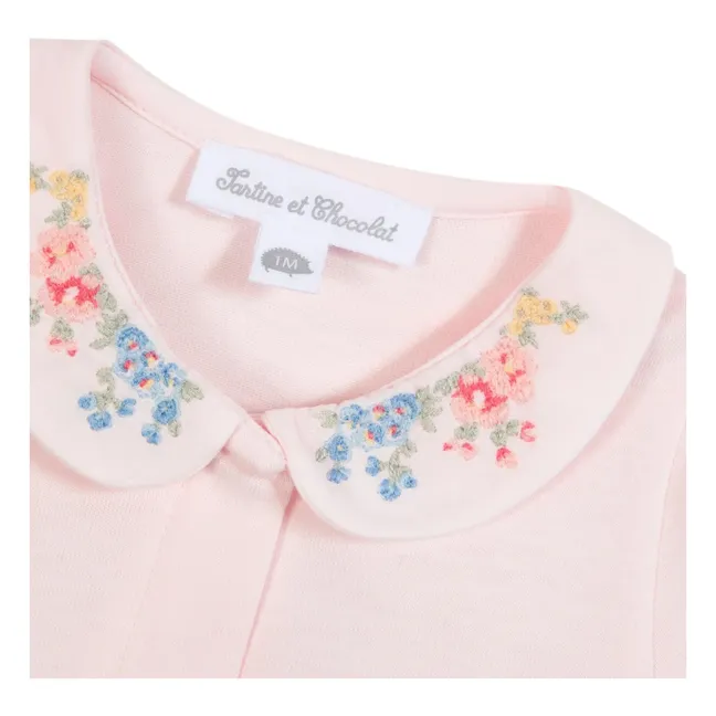 Bestickter Pyjama | Rosa