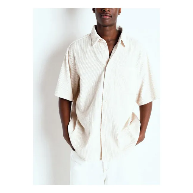 Camicia in velluto a coste Padow | Ecru