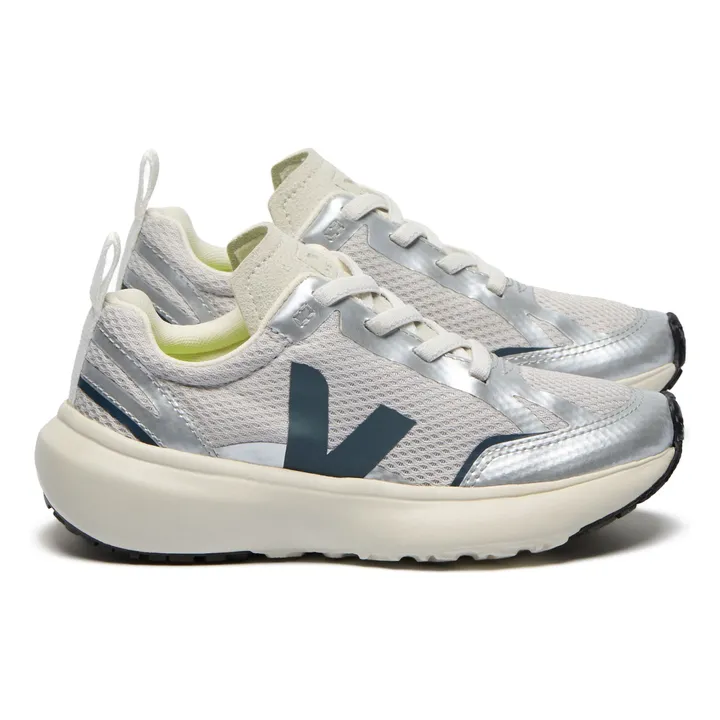 Canary Sneakers mit elastischen Schnürsenkeln | Silber- Produktbild Nr. 0