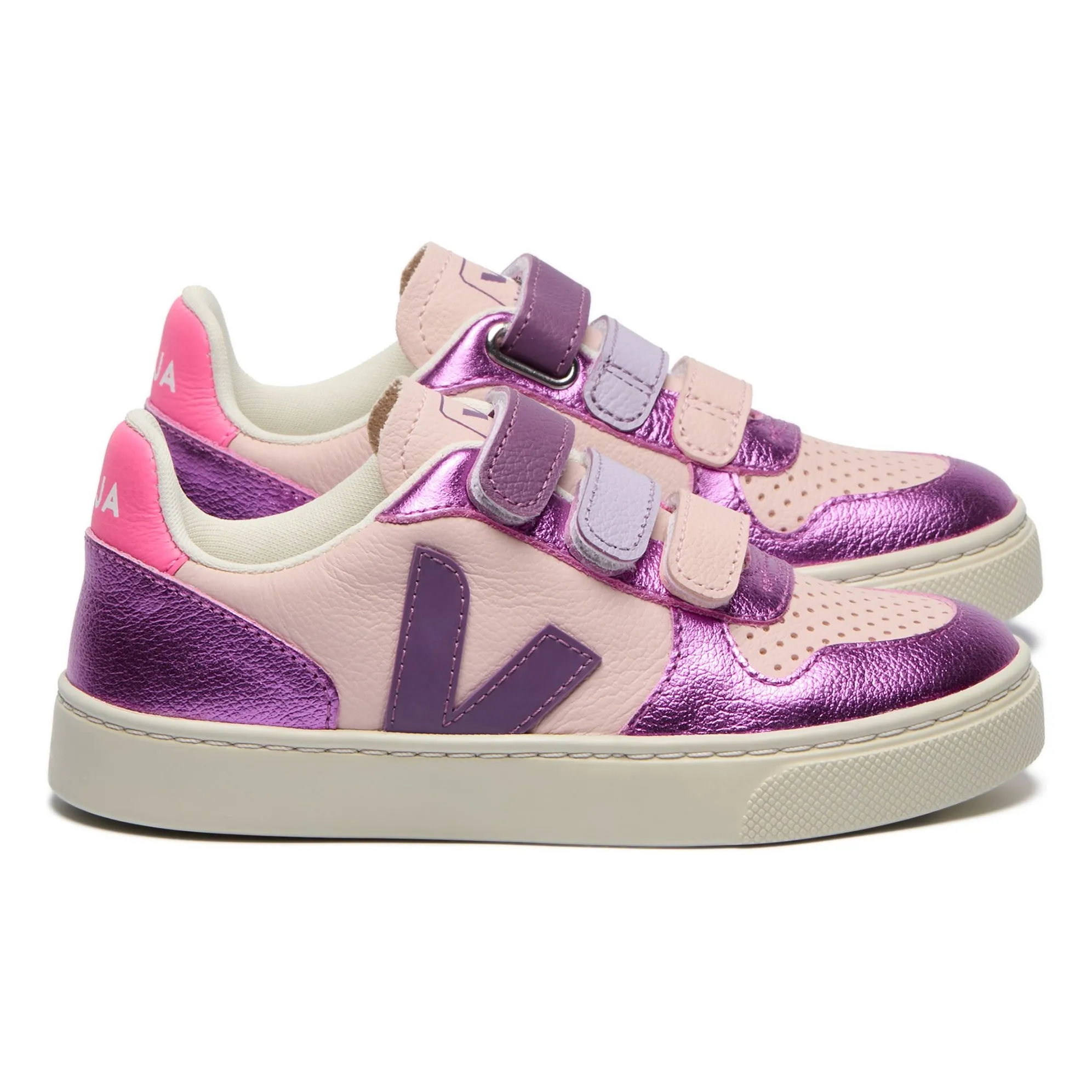 Veja Purple V-10 Leather Scratch Sneakers O.t.