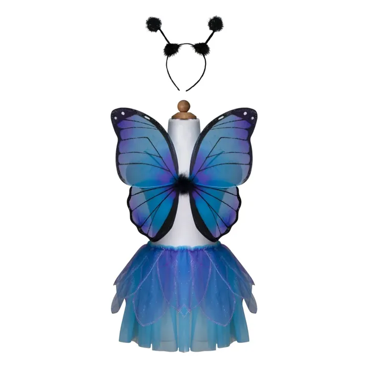 Jupe de papillon avec ses ailes et sa baquette | Bleu- Image produit n°0