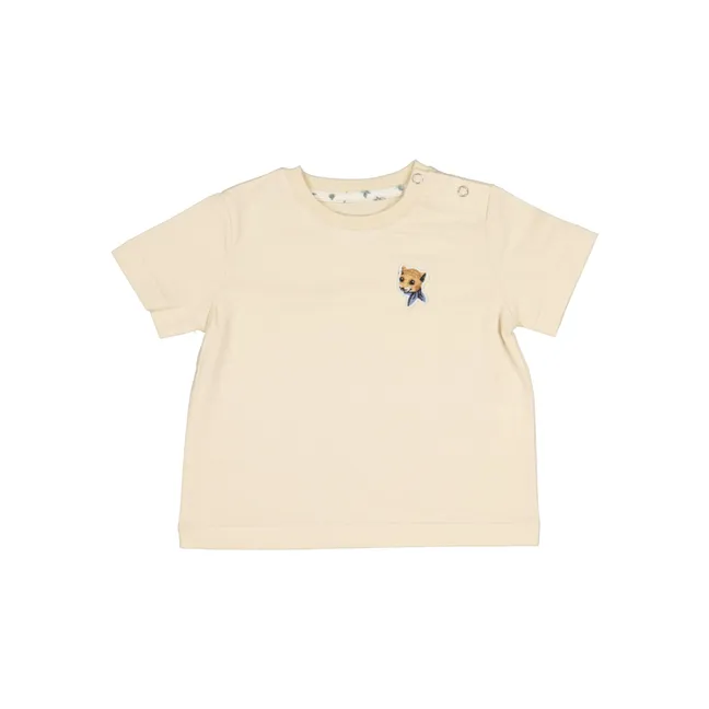 Little Milan Fox T-Shirt | Ecru
