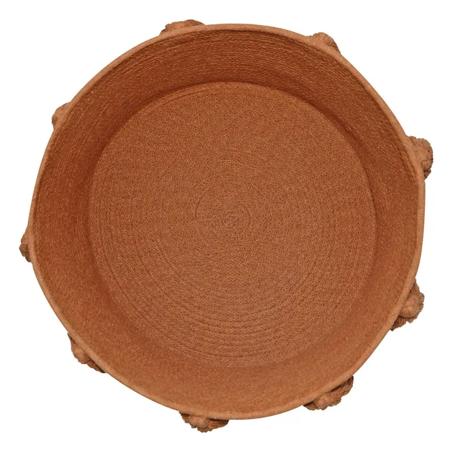 Storage basket with tassels | Marrone chiaro