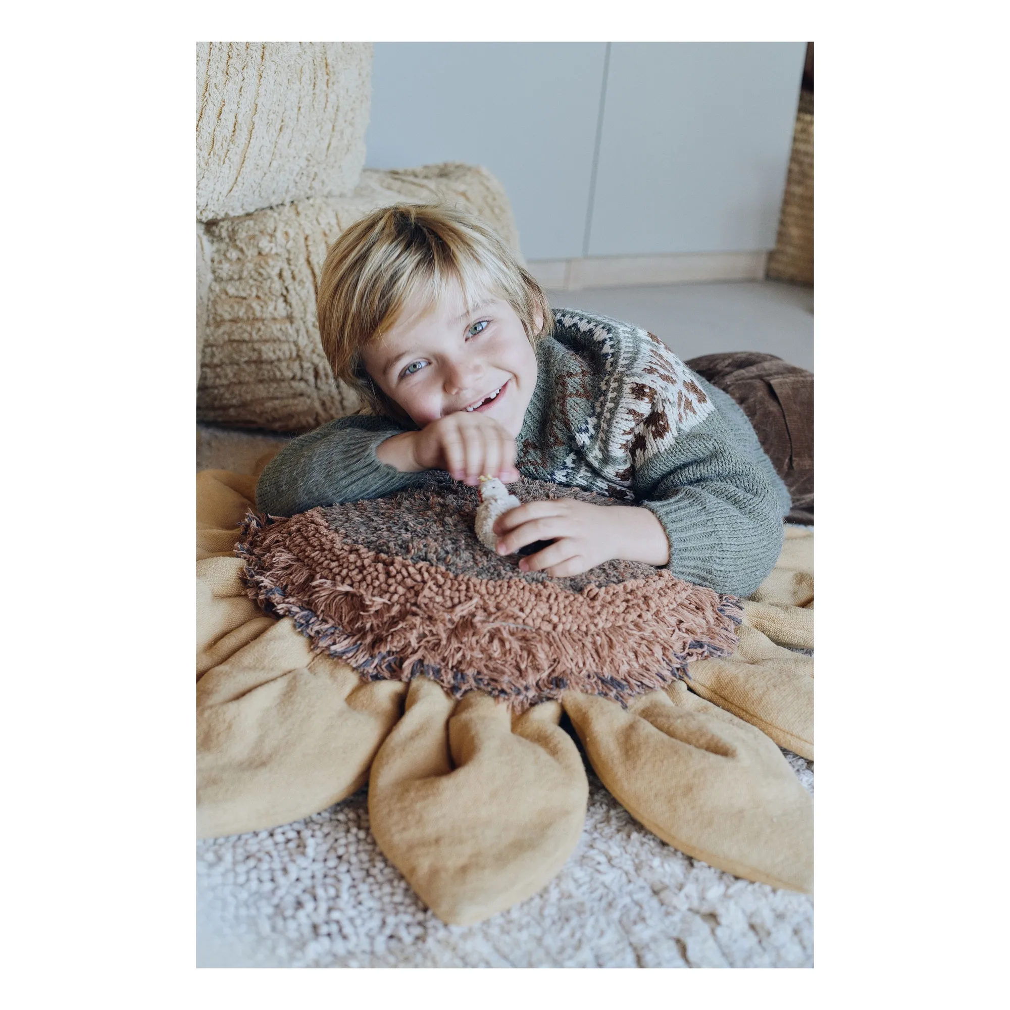 Pouf Tournesol | Jaune- Image produit n°2