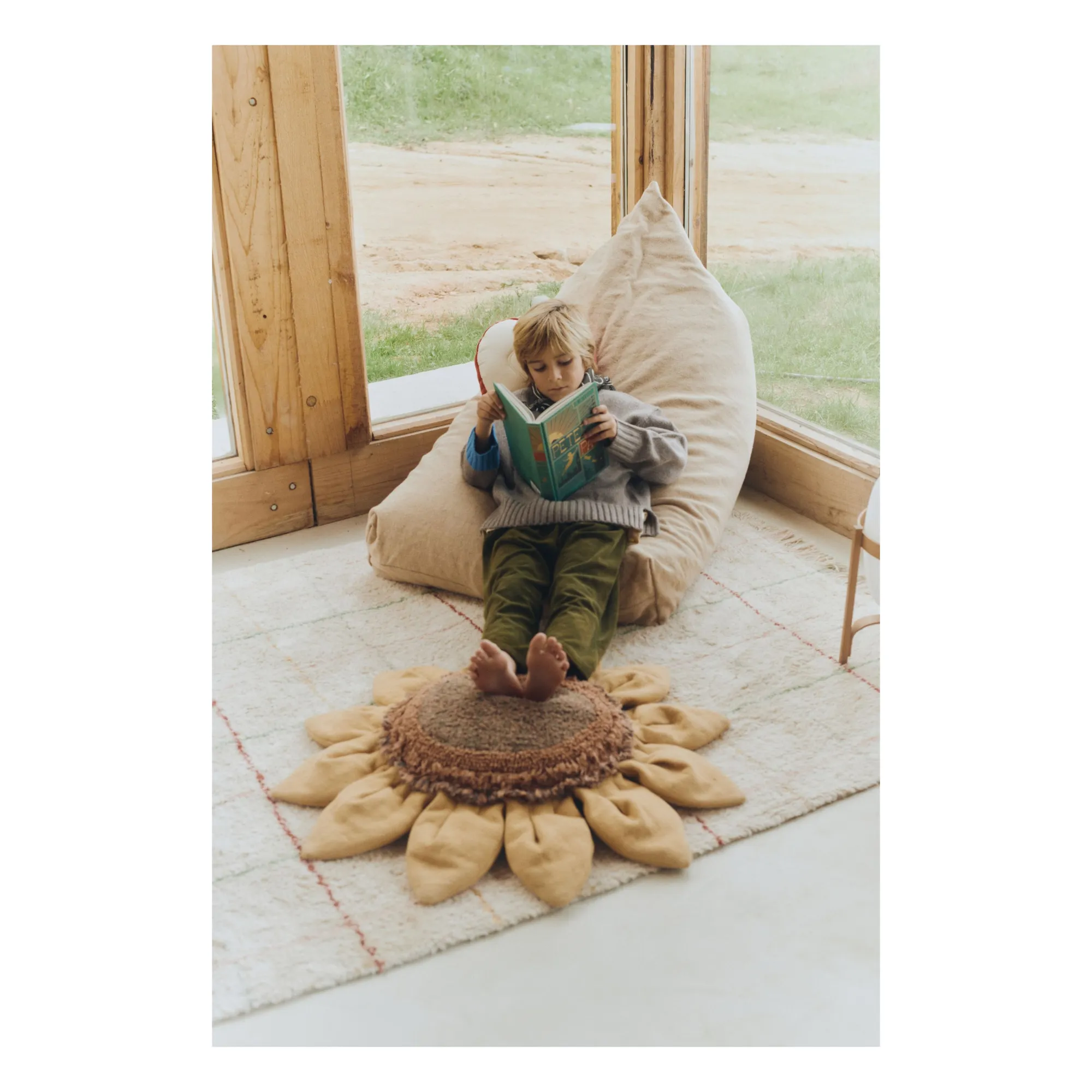Pouf Tournesol | Jaune- Image produit n°1