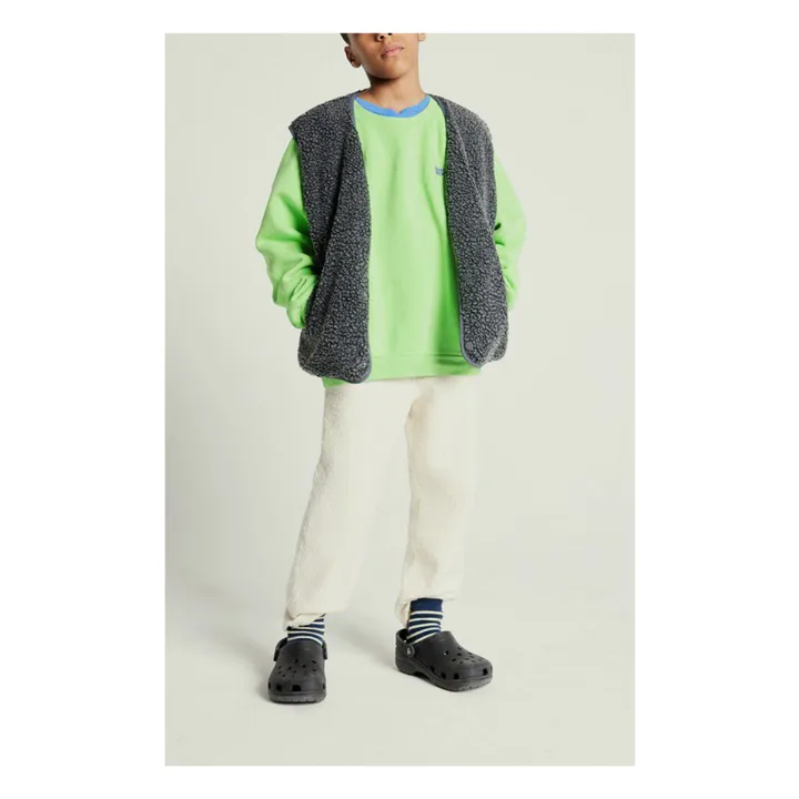 Veste Sans Manches Façon Sherpa Hoktown | Gris anthracite- Image produit n°1