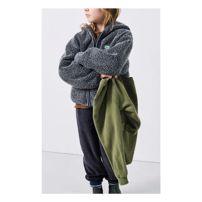 Veste Capuche Façon Sherpa Hoktown | Gris Antracita color natural