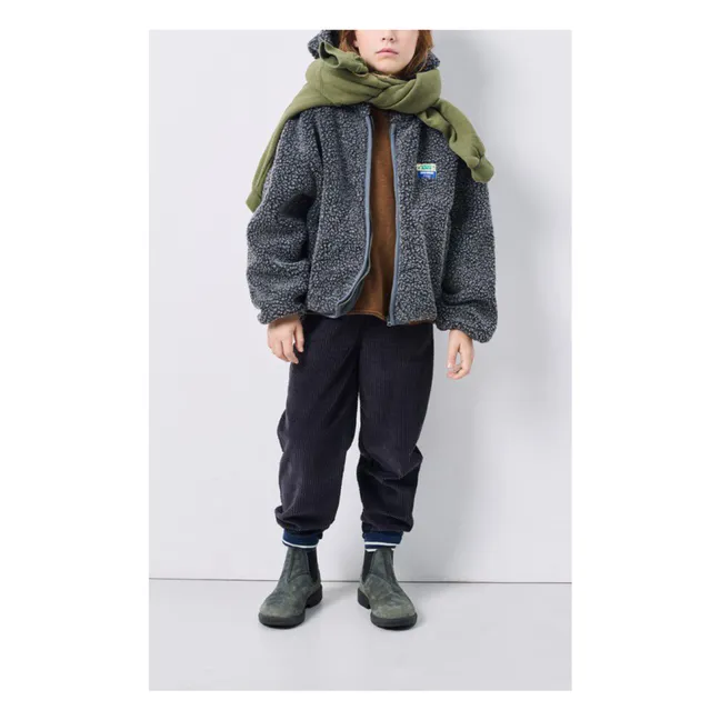 Hoktown Hooded Sherpa Jacket | Marled charcoal grey