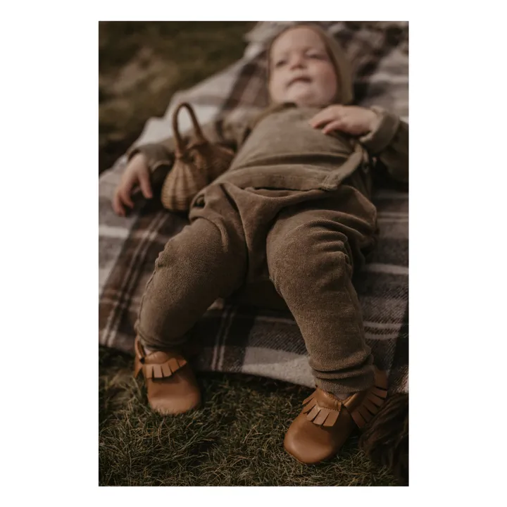 Zapatillas de bebé con flecos | Camel- Imagen del producto n°1
