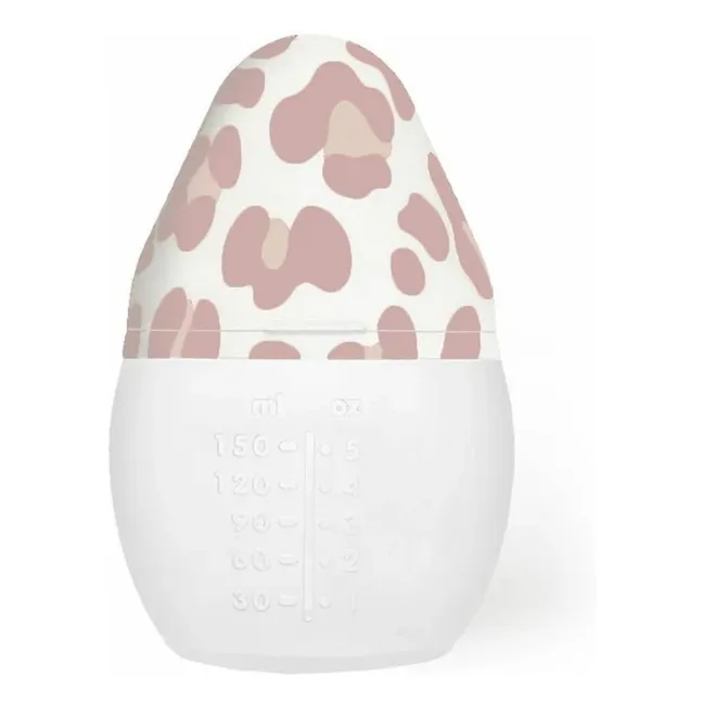 Graouu Flasche aus medizinischem Silikon und physiologischer Sauger | Blassrosa