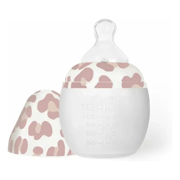 Biberon en silicone médical et tétine physiologique Graouu | Rose pâle- Image produit n°0